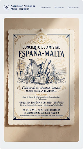 Cartel del Concierto de Amistad España-Malta